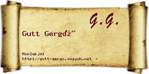 Gutt Gergő névjegykártya