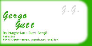 gergo gutt business card